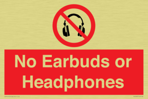 No Earbuds or Headphones
